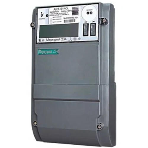 Счетчик "Меркурий" 234 ART-01 PO 3ф 5-60А 1.0/2.0 класс точн. многотариф. оптопорт RS485 ЖКИ физ. лица Екат. вр.