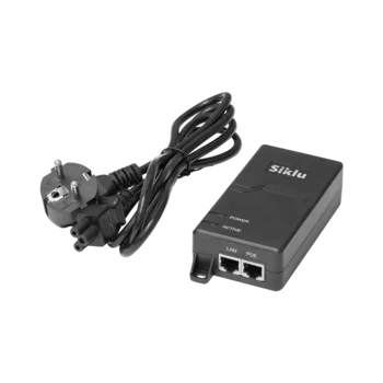 PoE инжектор 60W E.L. VI(100-240 AC source, EU AC cable)