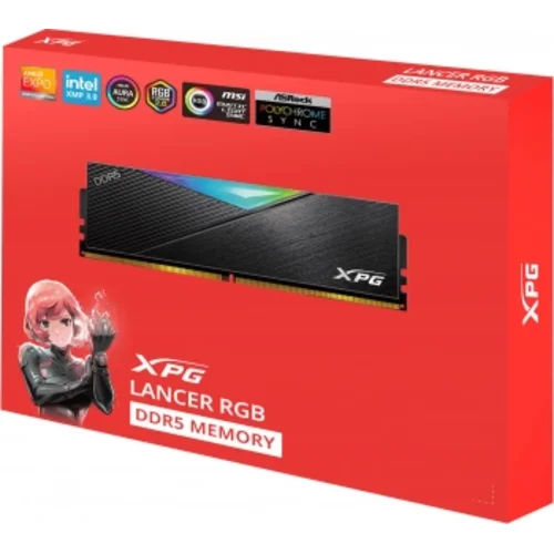 Память DDR5 2x16GB 6400MHz A-Data AX5U6400C3216G-DCLARBK XPG Lancer RGB RTL Gaming PC5-51200 CL32