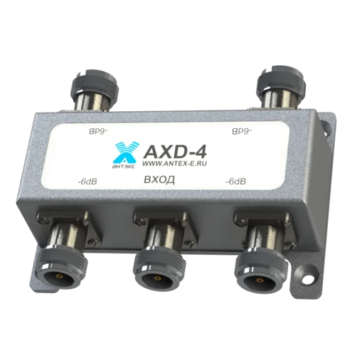 Делитель мощности на четыре. Диапазон частот 790-970,1700-2700 МГц. (N-famale)