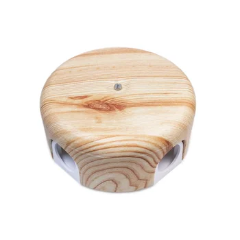 Коробка распределительная d78мм ЛИЗЕТТА (в копмл. 4 кабельных ввода) ABS-пластик карельская сосна Bi