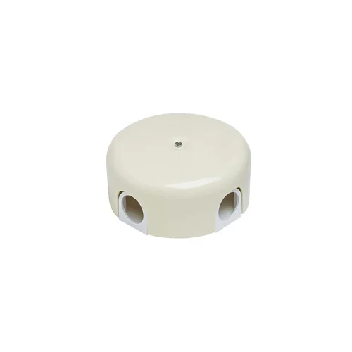 Коробка распределительная d78мм ЛИЗЕТТА (в компл. 4 кабельных ввода) ABS-пластик сл. кость Bironi B1