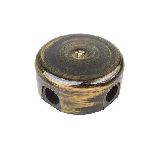 Коробка распределительная d78мм ЛИЗЕТТА (в компл. 4 кабельных ввода) ABS-пластик бронза Bironi B1-52