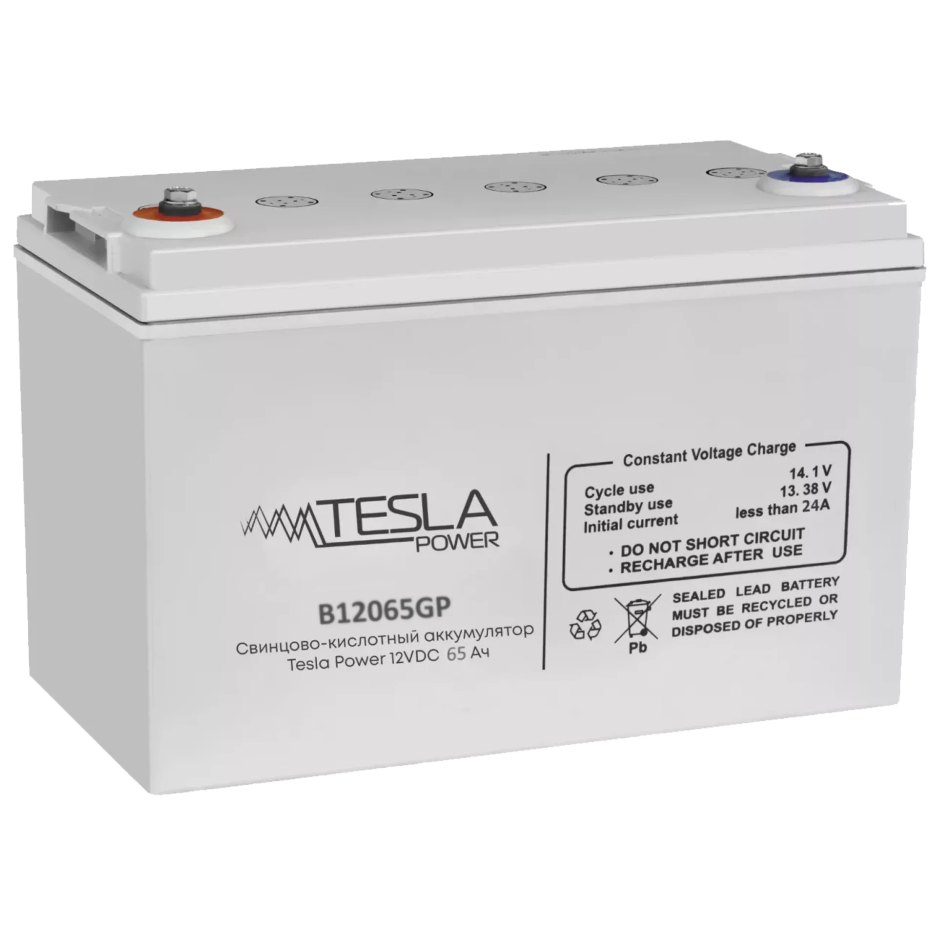 Свинцово-кислотный аккумулятор Tesla Power 12VDC 65Ач