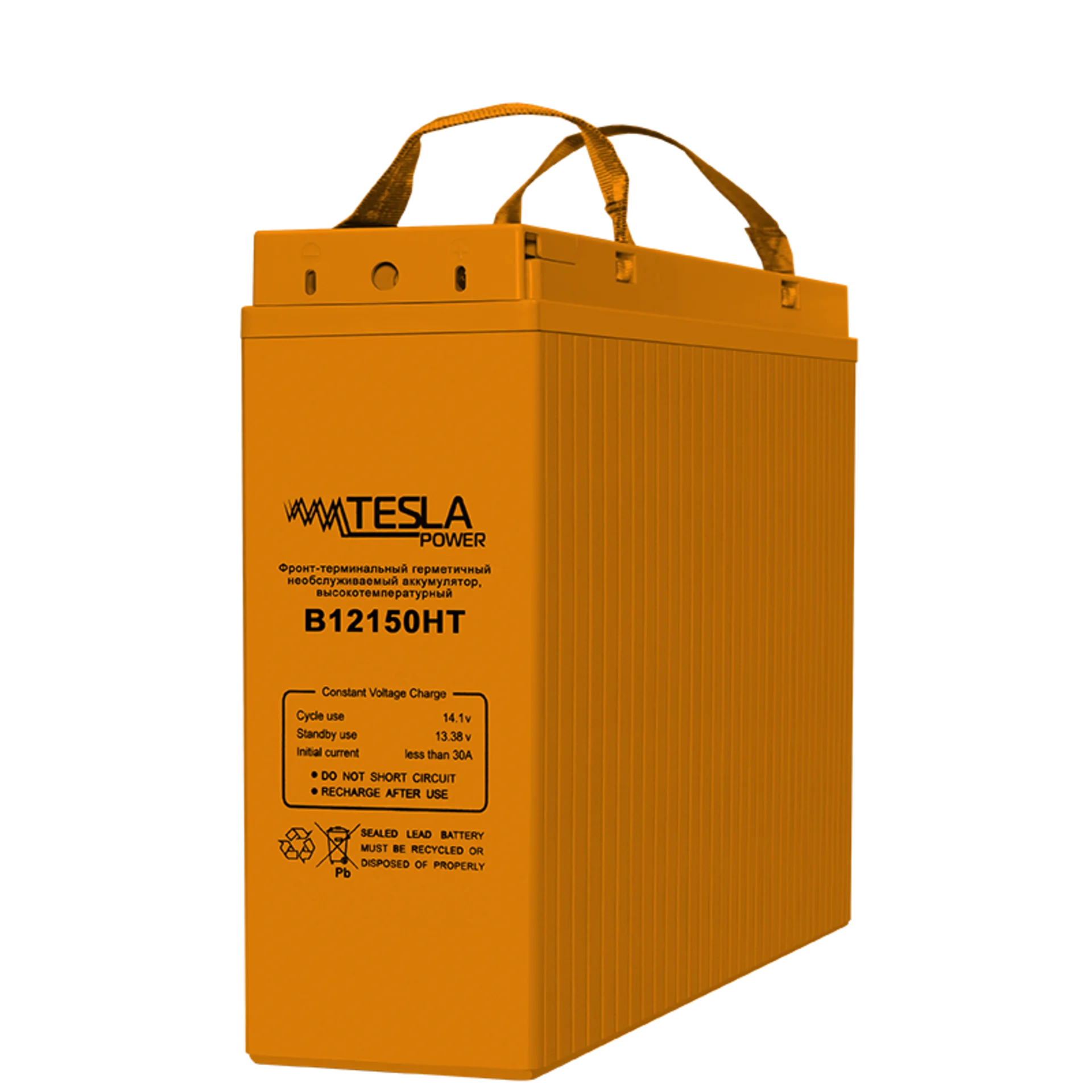 Фронт-терминальный герметичный необслуживаемый аккумулятор Tesla Power 12VDC 150Ач, высокотемпературный