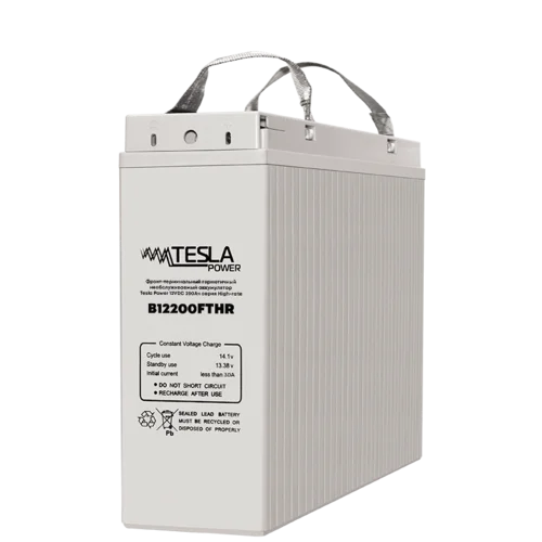 Фронт-терминальный герметичный необслуживаемый аккумулятор Tesla Power 12VDC 200Ач, серия High-rate
