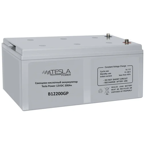 Свинцово-кислотный аккумулятор Tesla Power 12VDC 200Ач размер 496*259*220