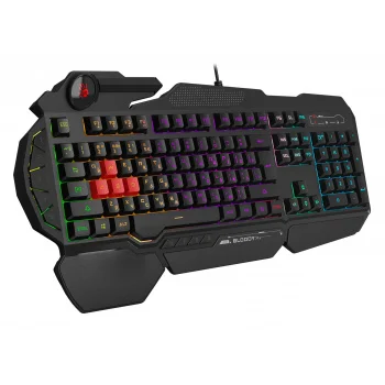 Клавиатура A4Tech Bloody B310N черный USB Multimedia for gamer LED (подставка для запястий) (B310N)