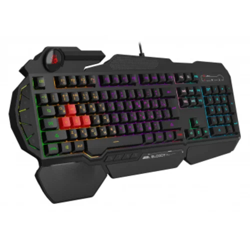 Клавиатура A4Tech Bloody B310N черный USB Multimedia for gamer LED (подставка для запястий) (B310N)