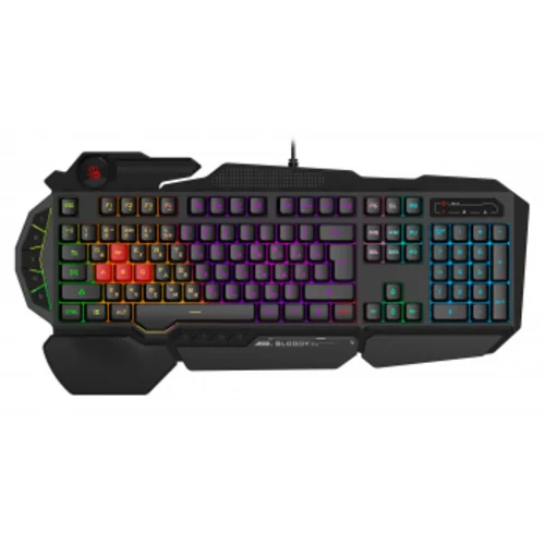 Клавиатура A4Tech Bloody B310N черный USB Multimedia for gamer LED (подставка для запястий) (B310N)