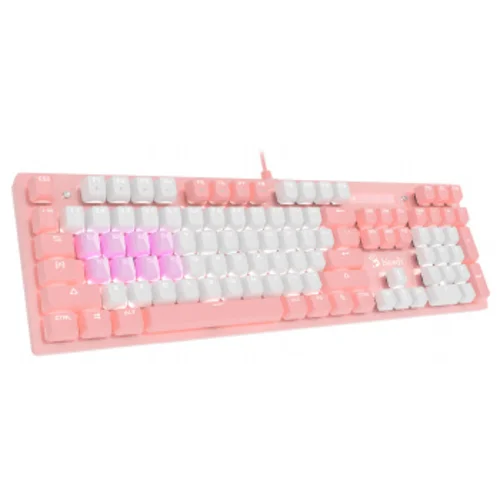 Клавиатура A4Tech Bloody B800 Dual Color механическая розовый/белый USB for gamer LED