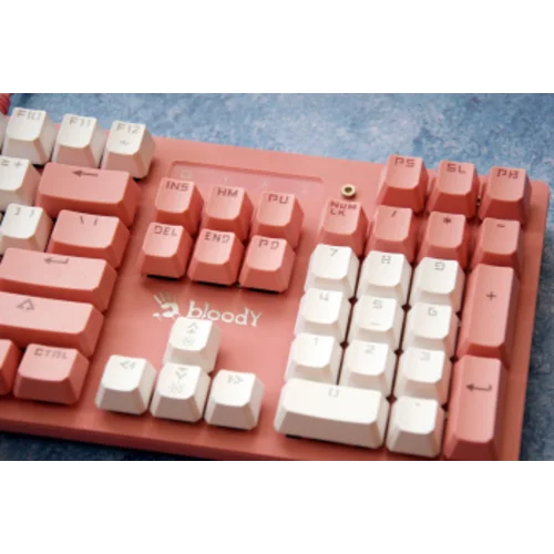 Клавиатура A4Tech Bloody B800 Dual Color механическая розовый/белый USB for gamer LED