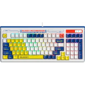 Клавиатура A4Tech Bloody B950 механическая синий/белый USB for gamer LED (B950)