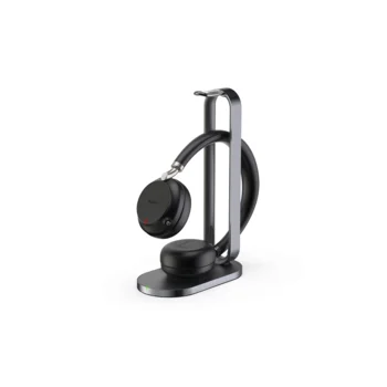 Гарнитура BH76 UC Black USB-A, Беспроводная Bluetooth, HD звук, Зарядка Qi, Шумоподав., Черная