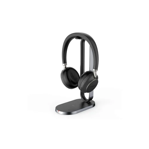 Гарнитура BH76 with Charging Stand UC Black USB-A, Беспроводная BT,BHC76,Зарядка Qi,HD звук,Шумоподав.ANС,Черн