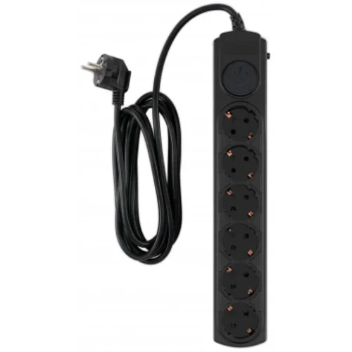 Сетевой фильтр Ippon BK-6-EU-3-10-B 3м (6 розеток) черный (коробка)