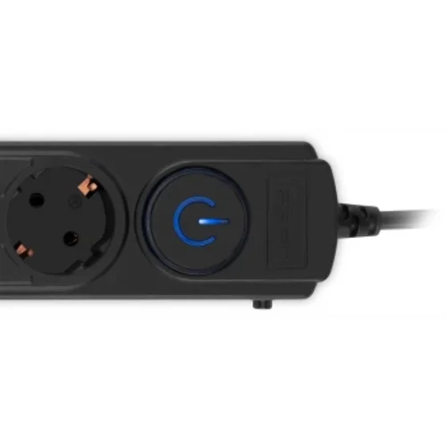 Сетевой фильтр Ippon BK-6-EU-3-10-B 3м (6 розеток) черный (коробка)