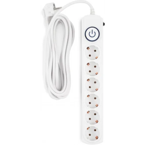Сетевой фильтр Ippon BK-6-EU-5-10-W 5м (6 розеток) белый (коробка)