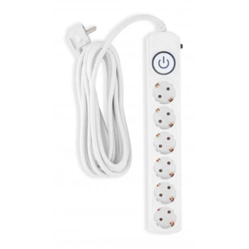 Сетевой фильтр Ippon BK-6-EU-5-16-W 5м (6 розеток) белый (коробка)