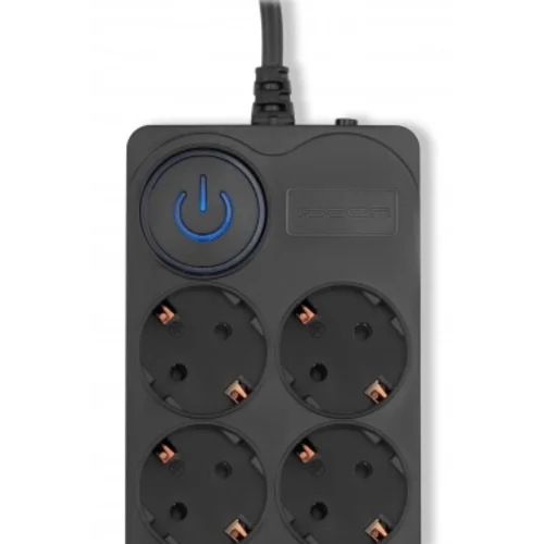 Сетевой фильтр Ippon BK-8-EU-3-10-B 3м (8 розеток) черный (коробка)