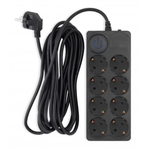 Сетевой фильтр Ippon BK-8-EU-5-10-B 5м (8 розеток) черный (коробка)