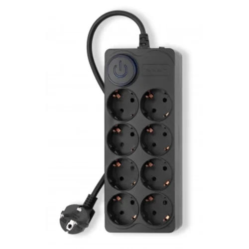Сетевой фильтр Ippon BK-8-EU-5-10-B 5м (8 розеток) черный (коробка)