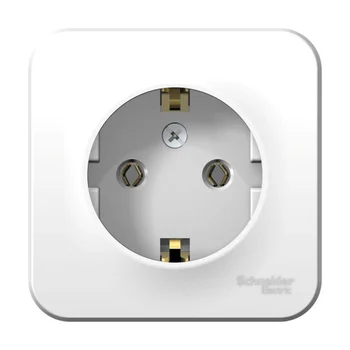 Розетка 1-м ОП Blanca 16А IP20 250В с заземл. без защ. шторок с изолир. пластиной бел. SE BLNRA01011