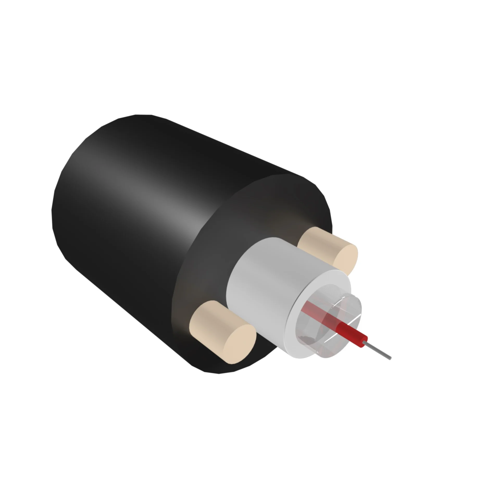 Кабель оптический B-OptiX, самонесущий диэлектрический, 1 волокно, 3.0кН, FRP 1,8 мм, катушка 2 км.