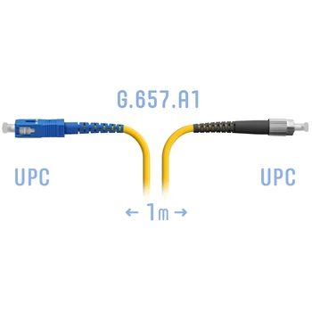 Патчкорд оптический B-Optix FC/UPC-SC/UPC SM G.657.A1 1 метр