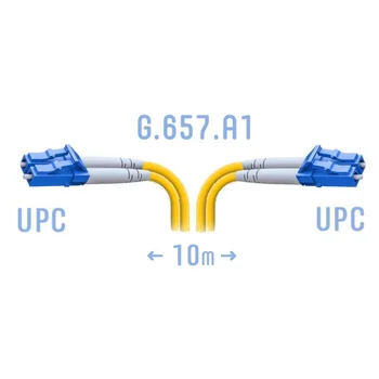 Патчкорд оптический B-Optix LC/UPC SM G.657.A1 Duplex 10 метров