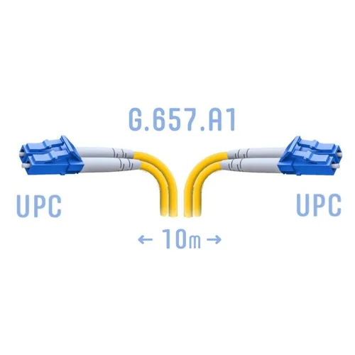Патчкорд оптический B-Optix LC/UPC SM G.657.A1 Duplex 10 метров