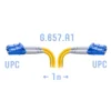 Патчкорд оптический B-Optix LC/UPC SM G.657.A1 Duplex  1 метр