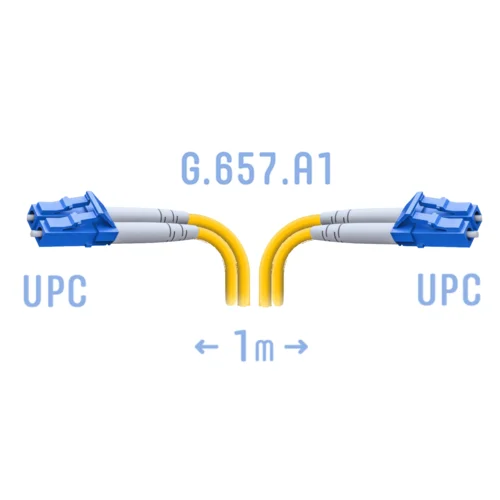 Патчкорд оптический B-Optix LC/UPC SM G.657.A1 Duplex  1 метр