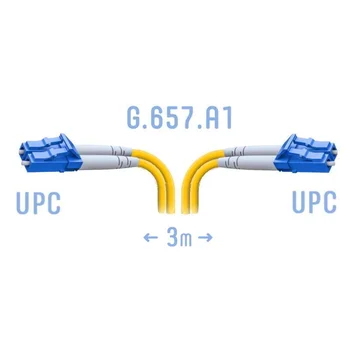 Патчкорд оптический B-Optix LC/UPC SM G.657.A1 Duplex 3 метра