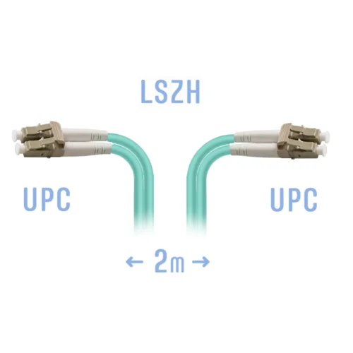 Патчкорд оптический B-Optix LC/UPC MM Duplex 2 метра