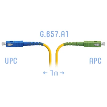 Патчкорд оптический B-Optix SC/UPC-SC/APC SM G.657.A1 1 метр