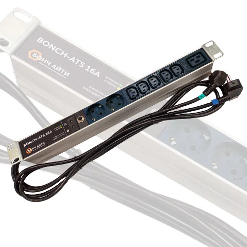 Блок розеток с АВР BONCH-ATS/PDU 16A-2S-5C13-1C19-S/S