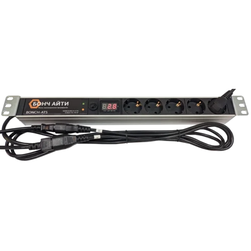 Блок розеток с АВР BONCH-ATS/PDU 8A-5S-Am-C14/C14