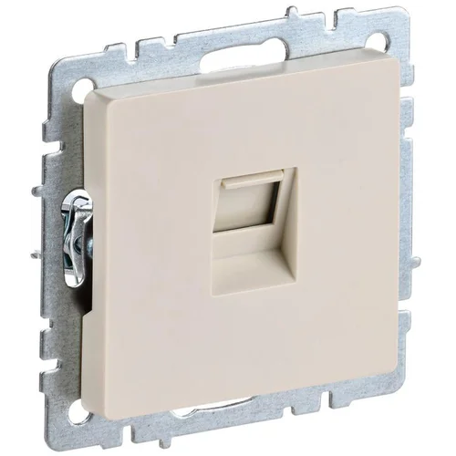 Розетка компьютерная СП RJ45 кат.5E BRITE РК10-БрКр беж. IEK BR-K10-1-K10