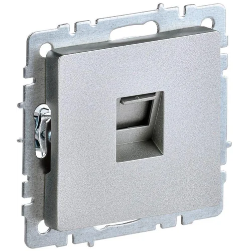 Розетка компьютерная СП RJ45 кат.5E BRITE РК10-БрА алюм. IEK BR-K10-1-K47