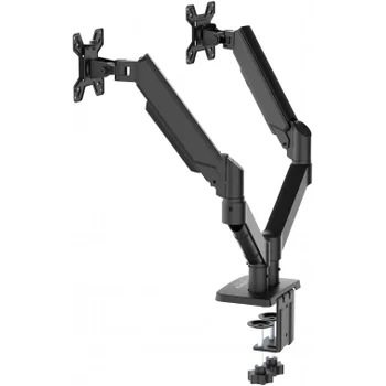 Кронштейн для мониторов ЖК Buro BU-M12 черный 17"-32" макс.10кг крепление к столешнице поворот и нак