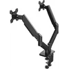 Кронштейн для мониторов ЖК Buro BU-M12 черный 17"-32" макс.10кг крепление к столешнице поворот и нак