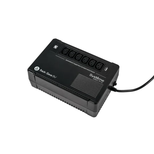 ИБП Back-Save BV Systeme Electric 800 ВА, автоматическая регулировка напряжения, 6 розеток С13, 230 В, 1 USB Type-A