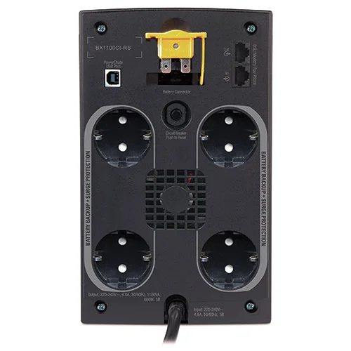 Источник бесперебойного питания Back-UPS, 660Вт/1.1кВА, 230В, BX1100CI-RS