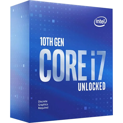 Intel Core I7-10700KF BOX (Comet Lake, 14nm, C8/T16, Base 3,80GHz, Turbo 5,10GHz, Without Graphics, L3 16Mb, TDP 125W, w/o cooler, S1200), BOX