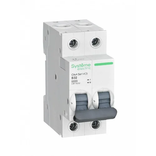 Выключатель автоматический модульный 2п B 32А 4.5кА City9 Set 230В SE C9F14232