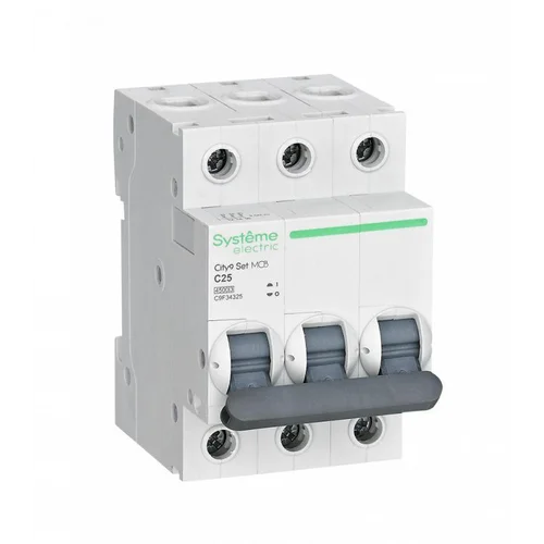 Выключатель автоматический модульный 3п C 25А 4.5кА City9 Set 400В SE C9F34325