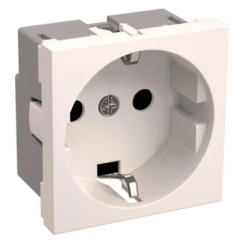 Розетка 1-м 2мод. Праймер РКС-20-30-П-К 45х45 с заземл. бел. IEK CKK-40D-RSZB2-K01-K