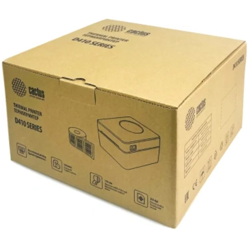 Термопринтер Cactus CS-TP-D410U-W 203dpi 160мм/с/USB для печ.этик. белый