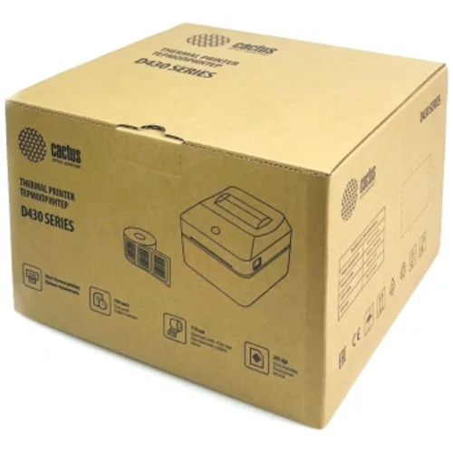 Термопринтер Cactus CS-TP-D430U 203dpi 160мм/с/USB для печ.этик. черный